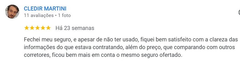 Comentário de Cliente